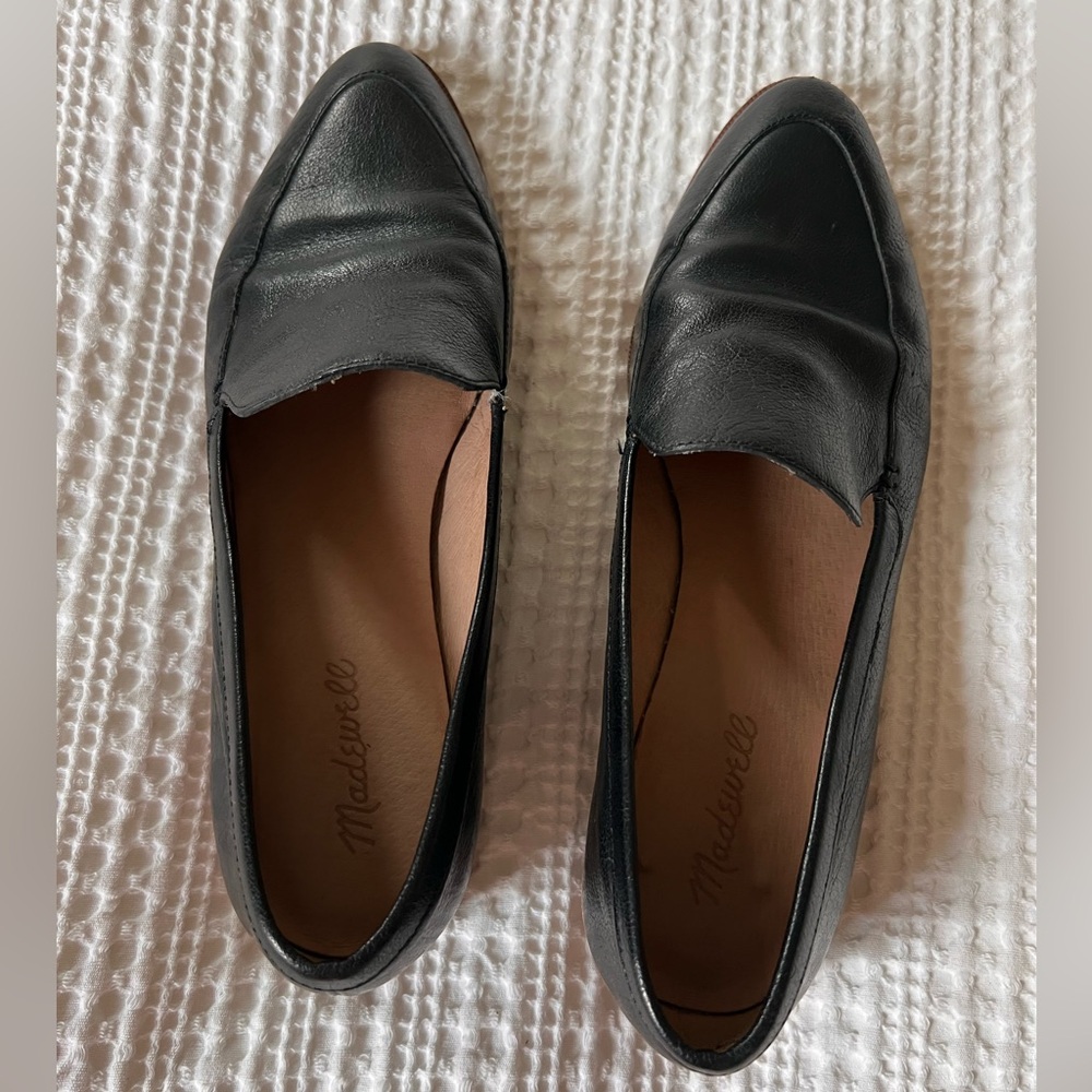 Madewell Classic Black Leather Loafers